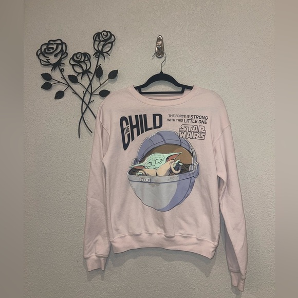 Star Wars Tops - STAR Wars Disney The Child Grogu Pink Sweatshirt Size Small